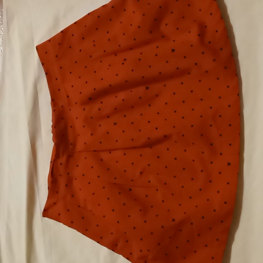 Disney Mickey Mouse Red and Black Polka Dot Skirt, Size: Large